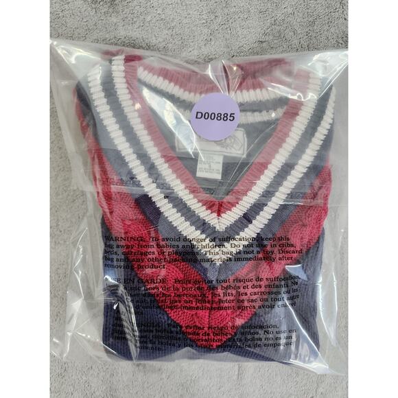 Vintage Nuggets V-Neck Pullover Sweater Size S Blue Oversized Preppy Varsity - Picture 8 of 8